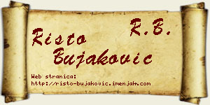 Risto Bujaković vizit kartica